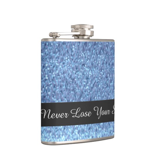 Flasques Blue Faux Parties scintillant ne perdez jamais vot (Droite)