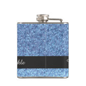 Flasques Blue Faux Parties scintillant ne perdez jamais vot (Dos)
