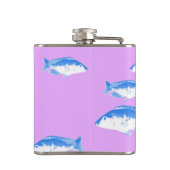 Flasques Blue fish on lilac (Dos)