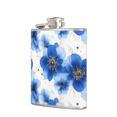 Flasques Blue Floral Pattern with Gold Accents (Gauche)