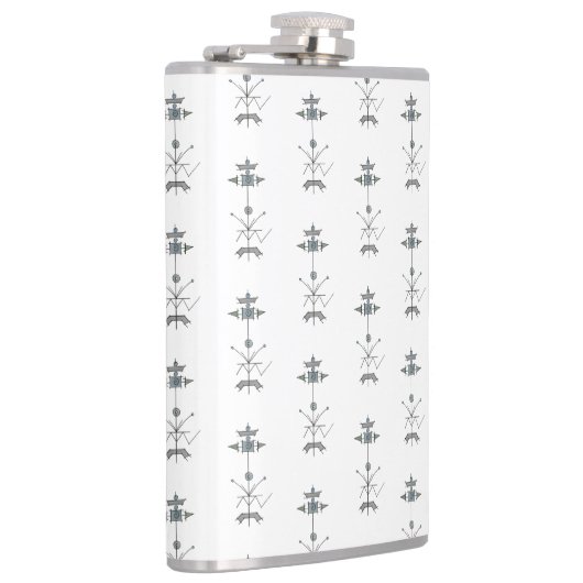 Flasques Blue Gray Green Geometric (Droite)