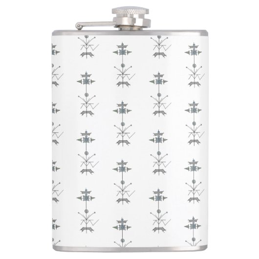 Flasques Blue Gray Green Geometric (Devant)