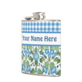 Flasques Blue Morning Glory et Check En vichy Hip Flask (Gauche)