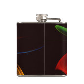 Flasques Blue Orange Floral Moderne Art Abstrait Motif #03 (Dos)