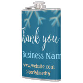 Flasques Blue orange snowflakes ajouter nom commercial noël (Gauche)