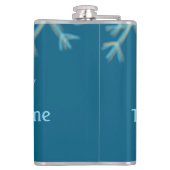 Flasques Blue orange snowflakes ajouter nom commercial noël (Dos)