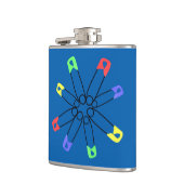 Flasques Blue Rainbow Safety Pin Solidarité Jaune Vert (Gauche)