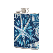 Flasques Blue Shells Beach Batik Starfish Nautical Theme (Gauche)