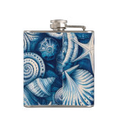 Flasques Blue Shells Beach Batik Starfish Nautical Theme (Dos)