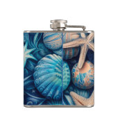 Flasques Blue Shells Beach Batik Starfish Sand Dollar (Dos)