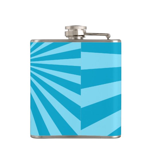 Flasques Blue Sunburst "Ajouter votre nom" (Dos)