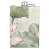 Flasques Blue Swallowtail Butterfly With Lotus Flower Name (Dos)