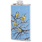 Flasques Blue tit birds en hiver (Gauche)