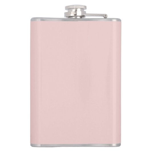 Flasques Blush Pink Grey Modern Script Girly Monogram (Dos)