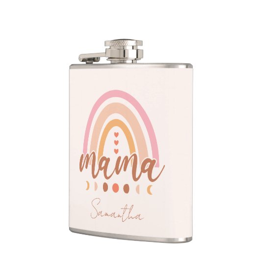 Flasques Boho Rainbow Mama avec phases de lune (Gauche)