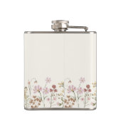 Flasques Boho Terracotta Fleur sauvage Nom du monogramme (Dos)