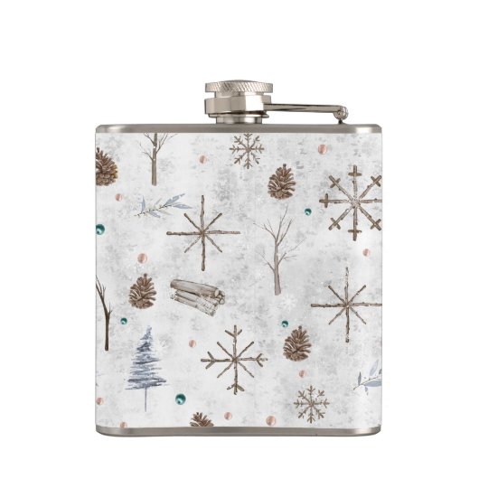 Flasques Boho Twigs & Pinecone Christmas ID986 (Dos)