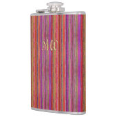 Flasques Boho Vintage Rouge Violet Rayures -  (Gauche)