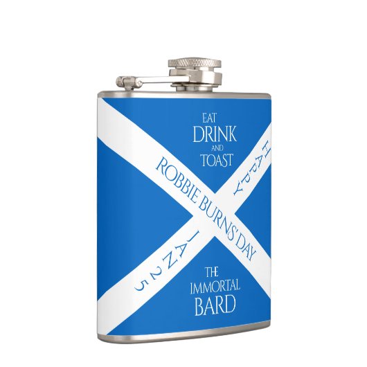 Flasques Boire à manger et toast Robbie Burns Scottish Flag (Droite)
