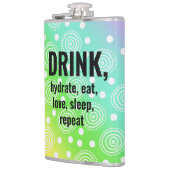 Flasques BOIRE, S'hydrater, Manger, Aimer, Dormir, Répéter (Gauche)