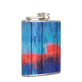 Flasques Bois bleu et rouge Vintage (Droite)