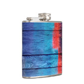 Flasques Bois bleu et rouge Vintage #2 (Droite)