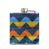 Flasques Bois coloré Chevron Abstrait #3 (Dos)