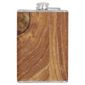 Flasques Bois de teck rustique en bois Texture Grain de boi (Dos)