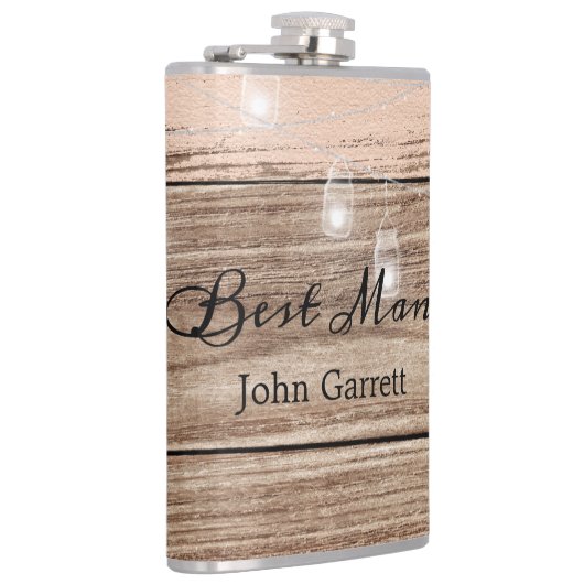 Flasques Bois et lanternes roses rustiques (Droite)