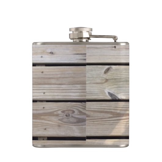 Flasques Bois rustique monogramme (Dos)