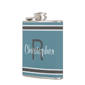 Flasques Boisson initiale de nom de monogramme personnalisé (Gauche)