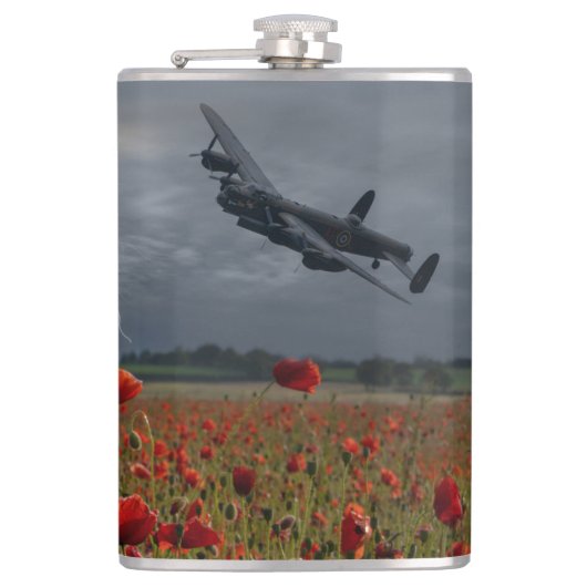 Flasques Bombe De Lancaster Sur Un Champ De Populations (Devant)