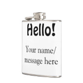 Flasques Bonjour ajouter un message de nom simple minimum é (Gauche)