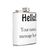 Flasques Bonjour ajouter un message de nom simple minimum é (Droite)