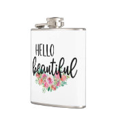 Flasques Bonjour belle aquarelle Rose Typographie moderne (Gauche)