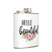 Flasques Bonjour belle aquarelle Rose Typographie moderne (Droite)