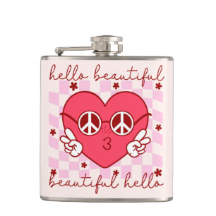 Flasques Bonjour belle Cute et coeur