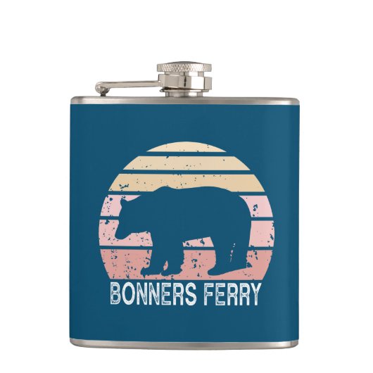 Flasques Bonners Ferry Idaho Retro Bear (Devant)