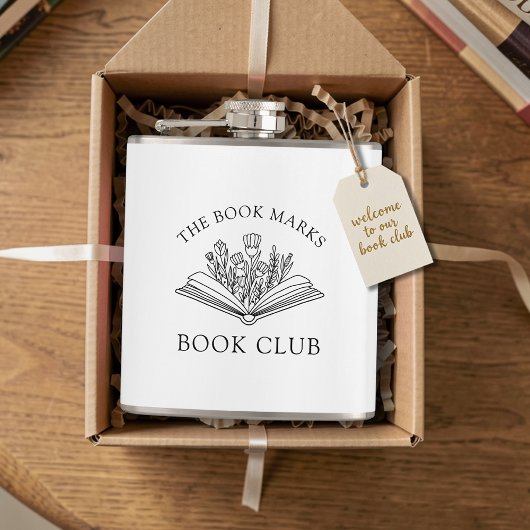 Flasques Book Club Name Personalized Gift Favor