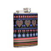 Flasques Bordure style d'art populaire chic sur noir : flac (Droite)
