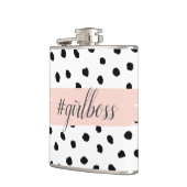 Flasques Boss et points noirs Pastel Rose moderne (Gauche)