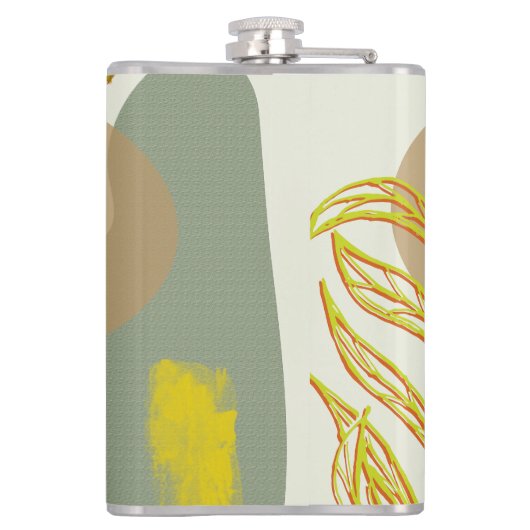 Flasques Botanique Boho jaune vert (Dos)