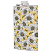 Flasques Bouches blanches, fleurs sauvages sur jaune (Gauche)