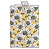 Flasques Bouches blanches, fleurs sauvages sur jaune (Devant)