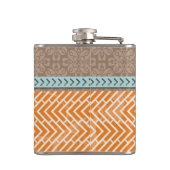Flasques Bouchon orange Tan Bleu (Dos)