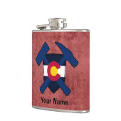 Flasques Bouclier de marteau de roche du géologue - drapeau (Gauche)