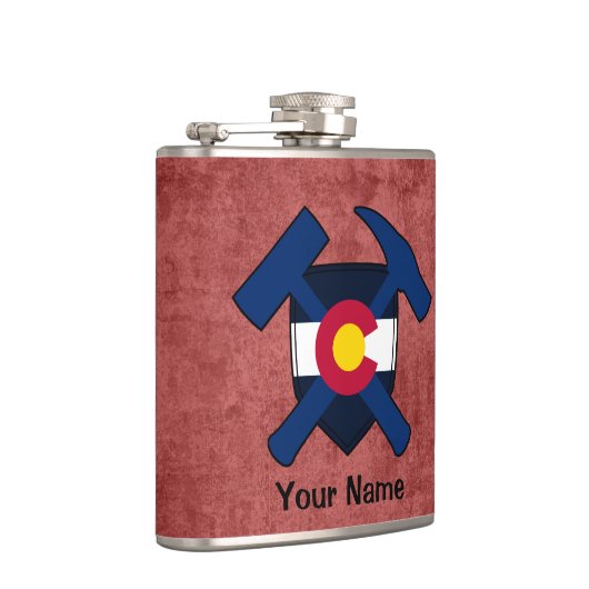 Flasques Bouclier de marteau de roche du géologue - drapeau (Droite)