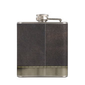 Flasques Bouclier Viking Dragon Cuir Aspect Cuivre (Dos)