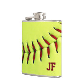 Flasques Boule jaune personnalisée du base-ball (Gauche)