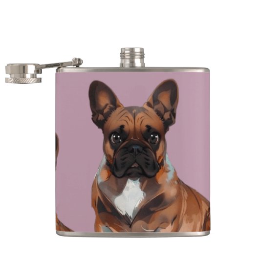 Flasques Bouledogue français cartoon (Ouvert)